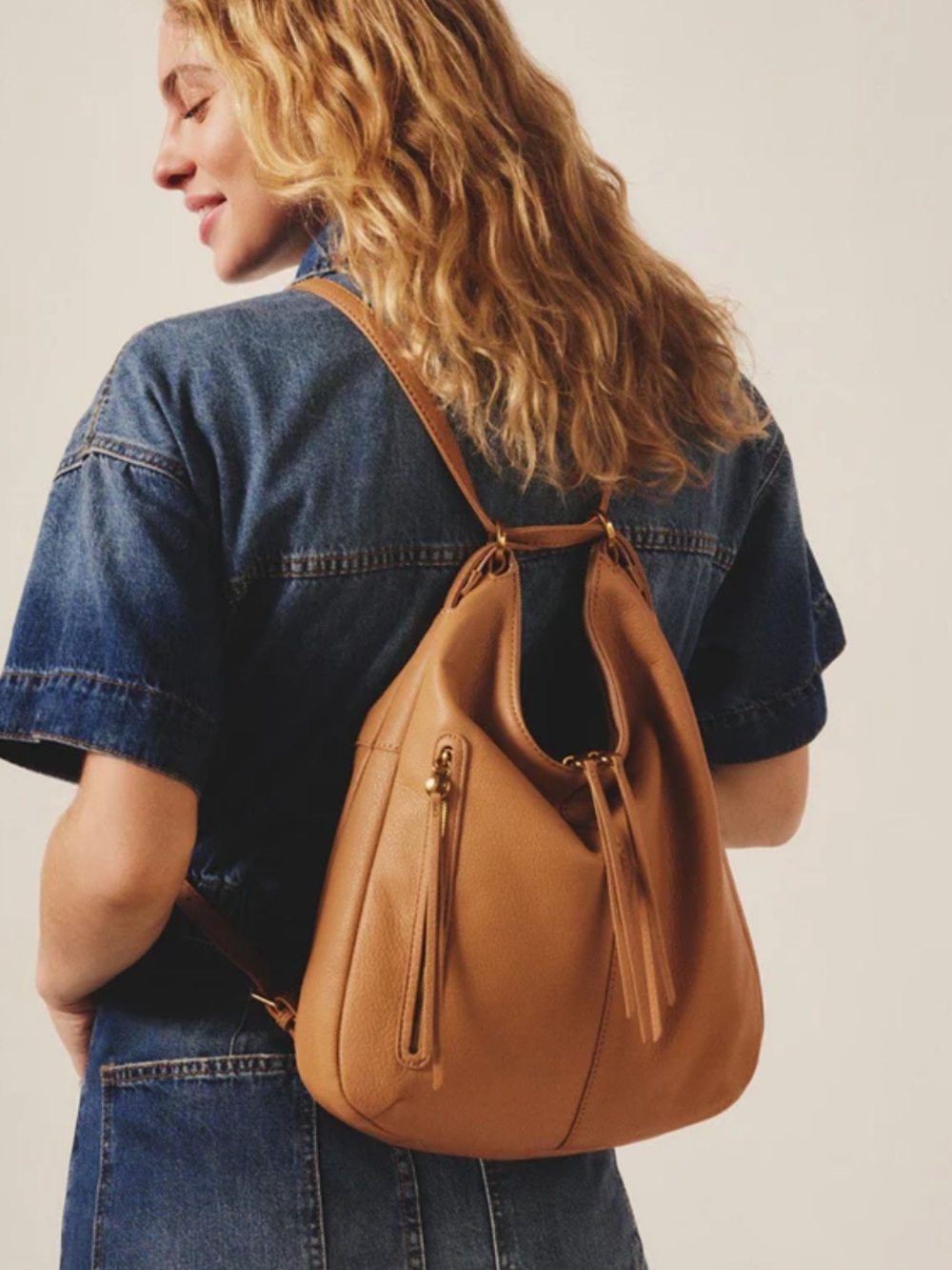 HOBO Merrin Convertible Backpack in Sandstorm - Picture 13 of 16